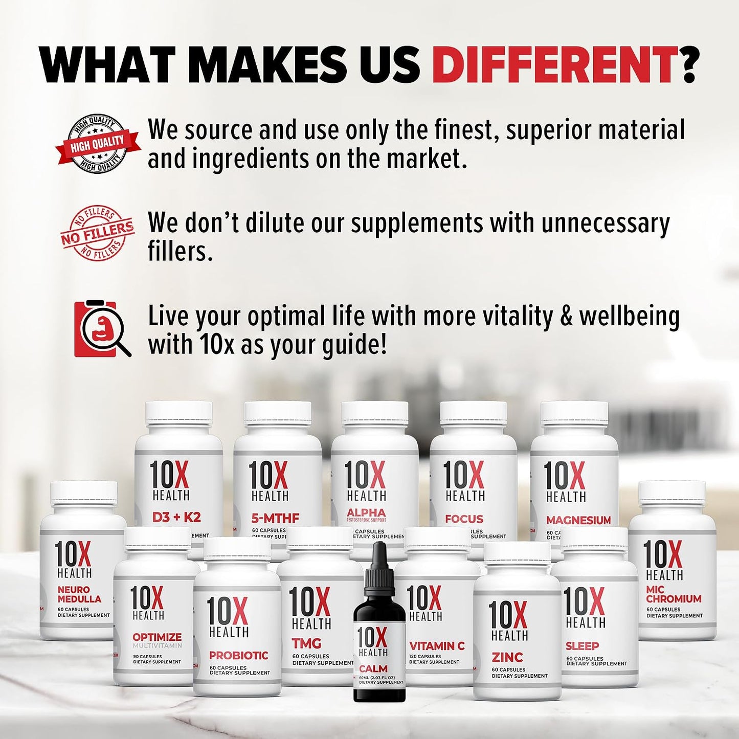 10X Health Tmg Supplements - 60 Capsules | Trimethylglycine: Betaine Anhydrous, Liver & Heart Support, Non-GMO & Gluten-Free