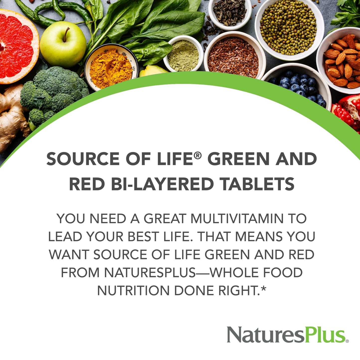 NaturesPlus Source of Life Green & Red Multivitamin - 90 Tablets - with Concentrated Whole Foods - Vegetarian, Gluten Free - 30 Servings NaturesPlusBuy Supplements Australia
