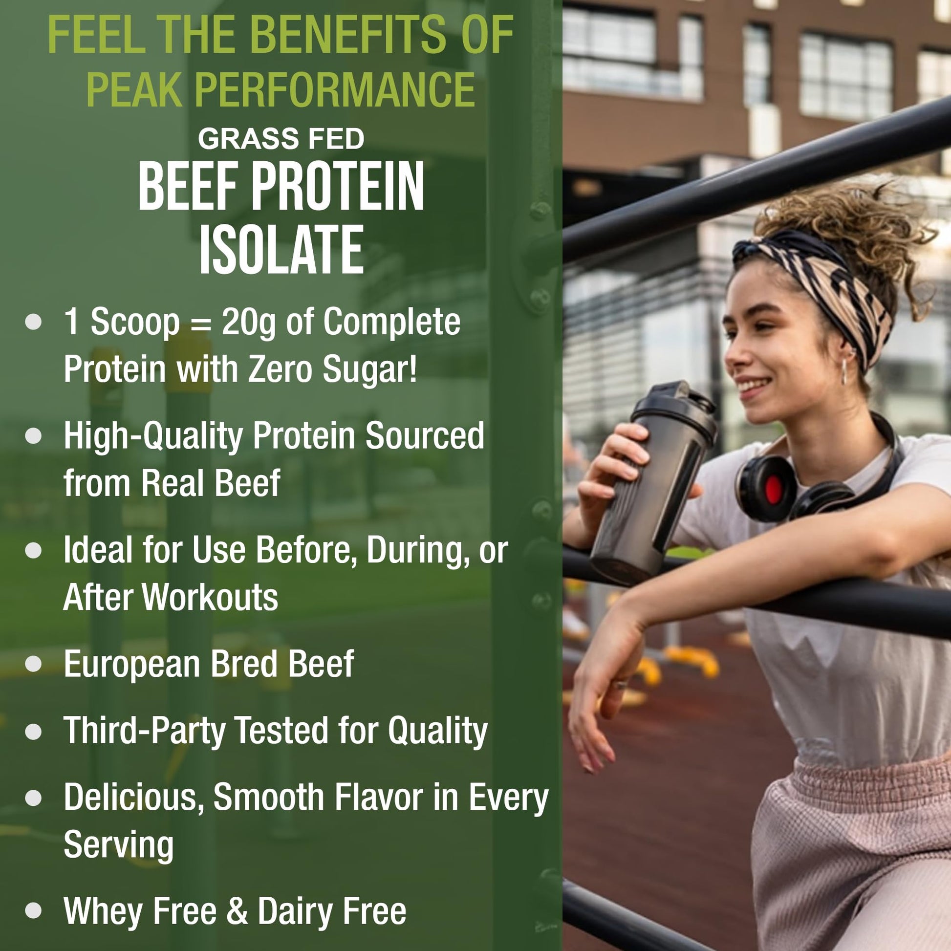 Grass Fed Beef Protein Powder - Lactose Free Great Tasting Beef Protein Isolate. Complete Animal Based Non Dairy Paleo Carnivore Supplement for Prime Muscle Building. No Whey. Unflavored Peak Performance buy supplements Au