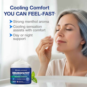 Owell Naturals Neuropathy Cream Extra Strength – Fast Absorbing Cooling for Leg, Feet & Hands – Advanced Soothing Formula with Aloe Vera, Arnica, MSM & Vitamin B6 – Made in USA, 2 fl oz