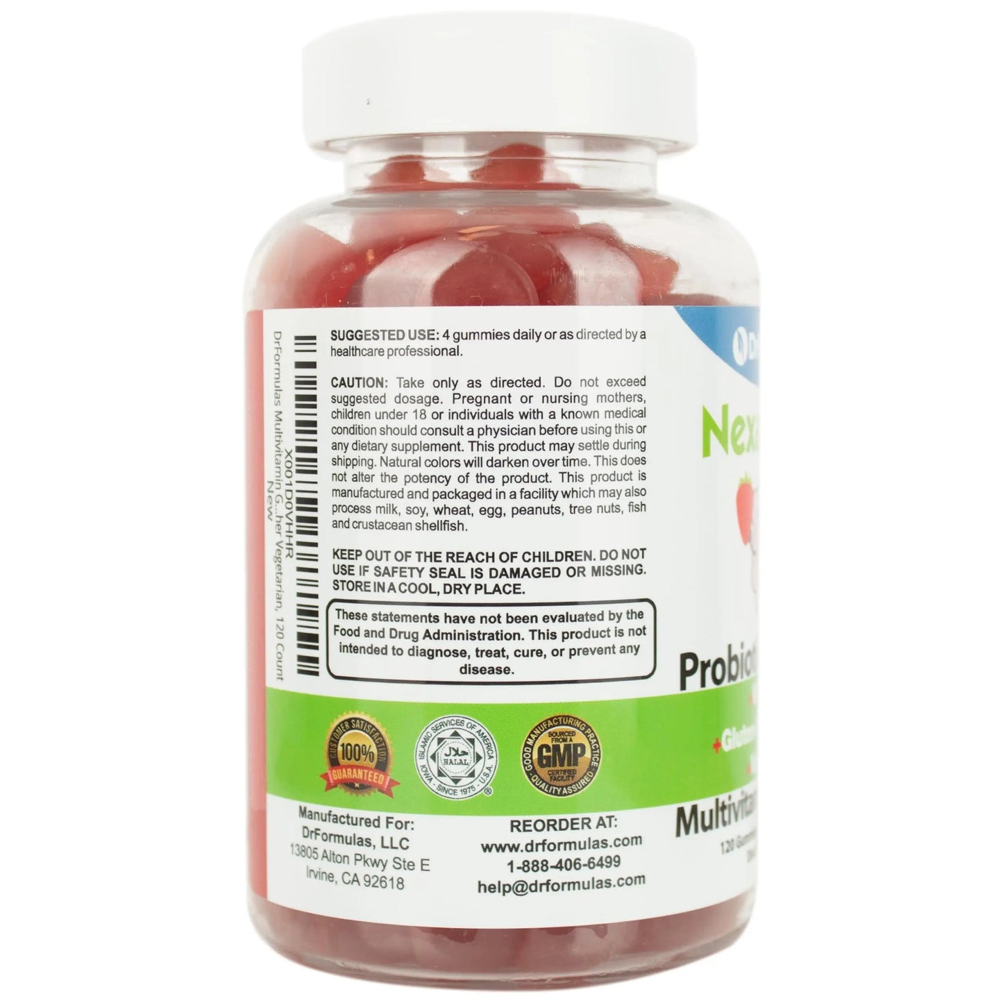 DrFormulas Multivitamin Gummies with Omega 3 and Probiotics for Kids and Adults with Vitamin C | Nexabiotic with Vitamin A, C, D3, E, B6, B12 DrFormulas