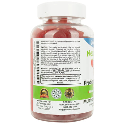 DrFormulas Multivitamin Gummies with Omega 3 and Probiotics for Kids and Adults with Vitamin C | Nexabiotic with Vitamin A, C, D3, E, B6, B12 DrFormulas