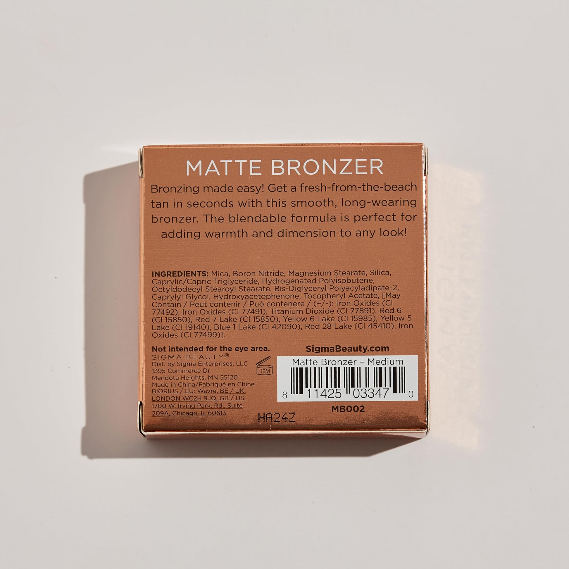 Sigma Beauty Matte Bronzer - Longwear Light Bronzer Powder with Matte Finish for Face - Achieving a Natural, Sun Kissed Glow (Dark) Sigma BeautyBuy Supplements Australia