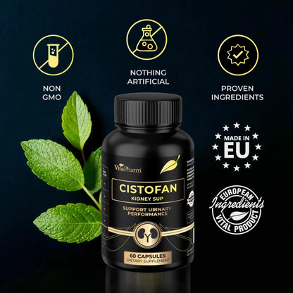 CISTOFAN Kidney Support Supplement – Herbal Formula with Java Tea, Birch Leaf, Parsley & Cranberry – Supports Urinary Tract & Kidney Function – Natural Diuresis – 60 Capsules – Non-GMO – Made in EU VitaPharmBuy Supplements Australia