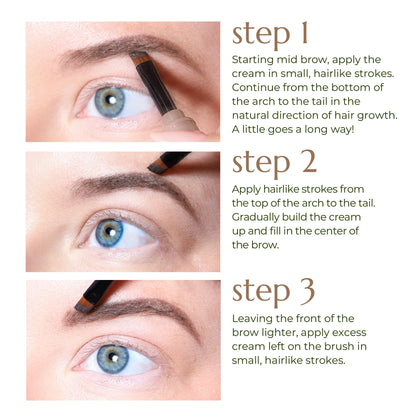 Chella Eyebrow Cream, Marvelous Medium Brown - Vegan, Cruelty Free, Paraben Free, Gluten Free Eyebrow Pomade Makeup - Long Wearing, Velvet Consistency, Water Proof ChellaBuy Supplements Australia