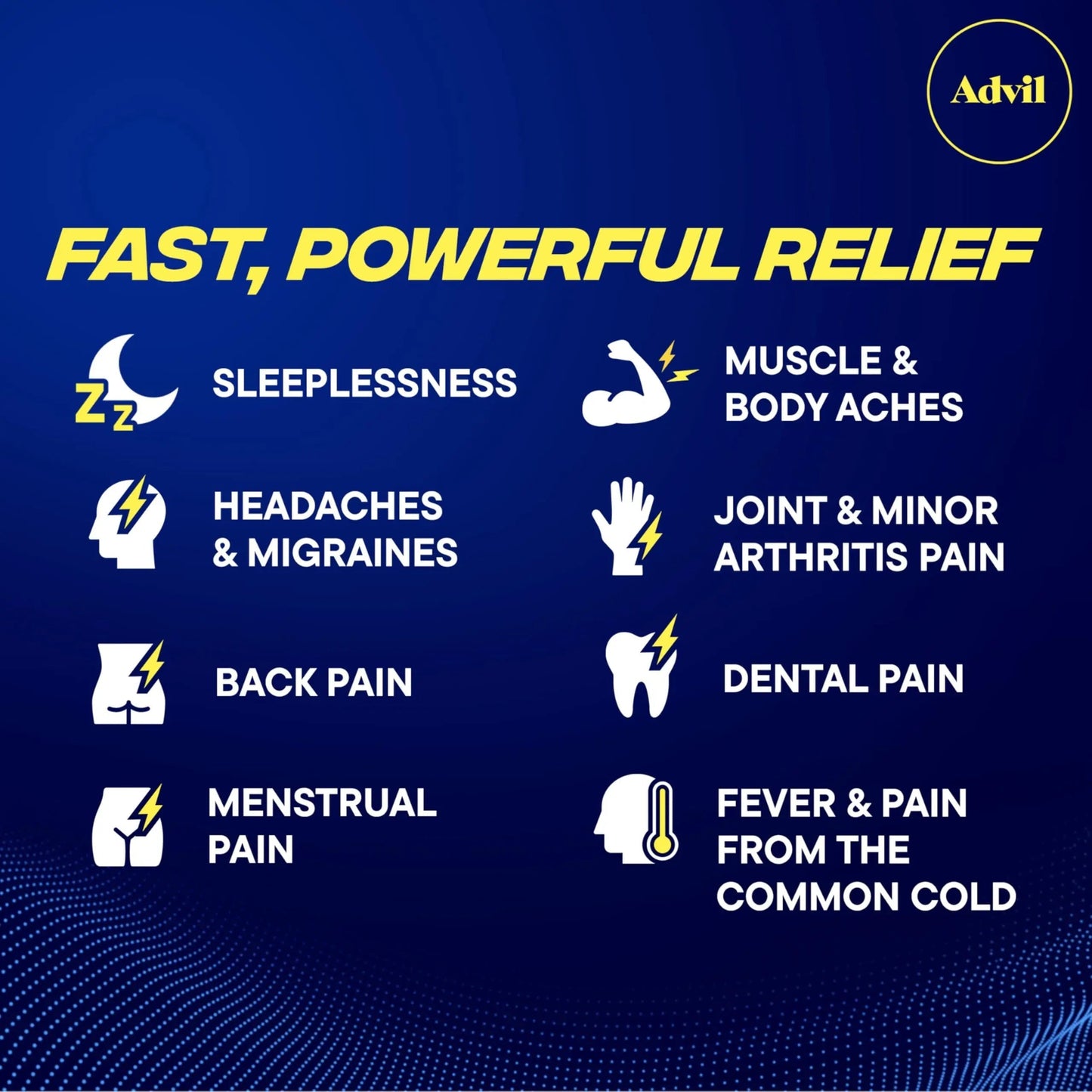 Advil PM Liqui-Gels Pain Reliever and Nighttime Sleep Aid, Pain Medicine with Ibuprofen for Pain Relief and Diphenhydramine HCL for a Sleep Aid - 80 Liquid Filled Capsules - Back to College AdvilBuy Supplements Australia