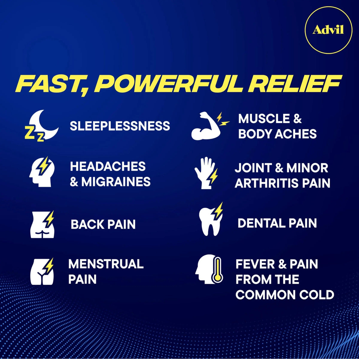 Advil PM Liqui-Gels Pain Reliever and Nighttime Sleep Aid, Pain Medicine with Ibuprofen for Pain Relief and Diphenhydramine HCL for a Sleep Aid - 80 Liquid Filled Capsules - Back to College AdvilBuy Supplements Australia