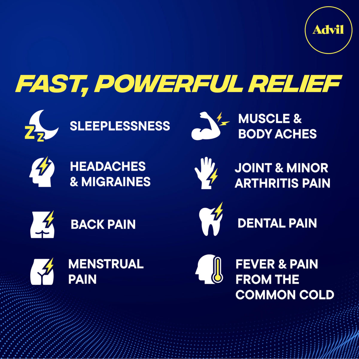 Advil PM Pain Reliever and Nighttime Sleep Aid, Ibuprofen for Pain Relief and Diphenhydramine Citrate for a Sleep Aid - 120 Coated Caplets and Pain Reliever and Fever Reducer, 10 Count Tablets Advil buy supplements Au