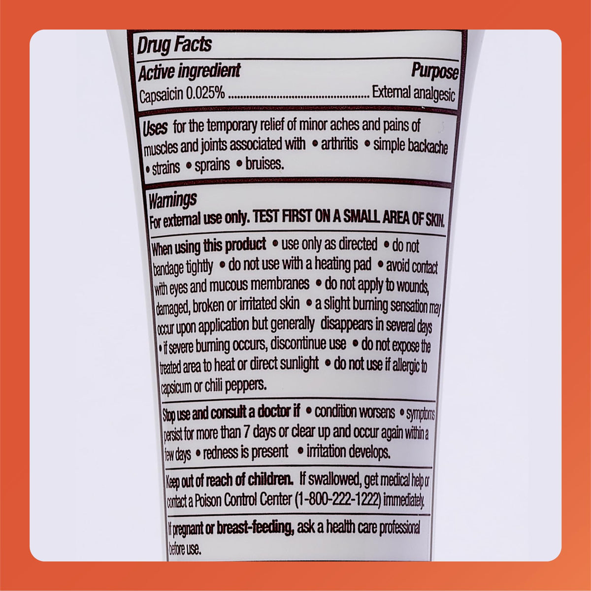 Rugby Capsaicin 0.025% Cream for Penetrating Pain Relief - 2.1 Oz (60g) (6 Pack) RUGBY LABORATORIESBuy Supplements Australia