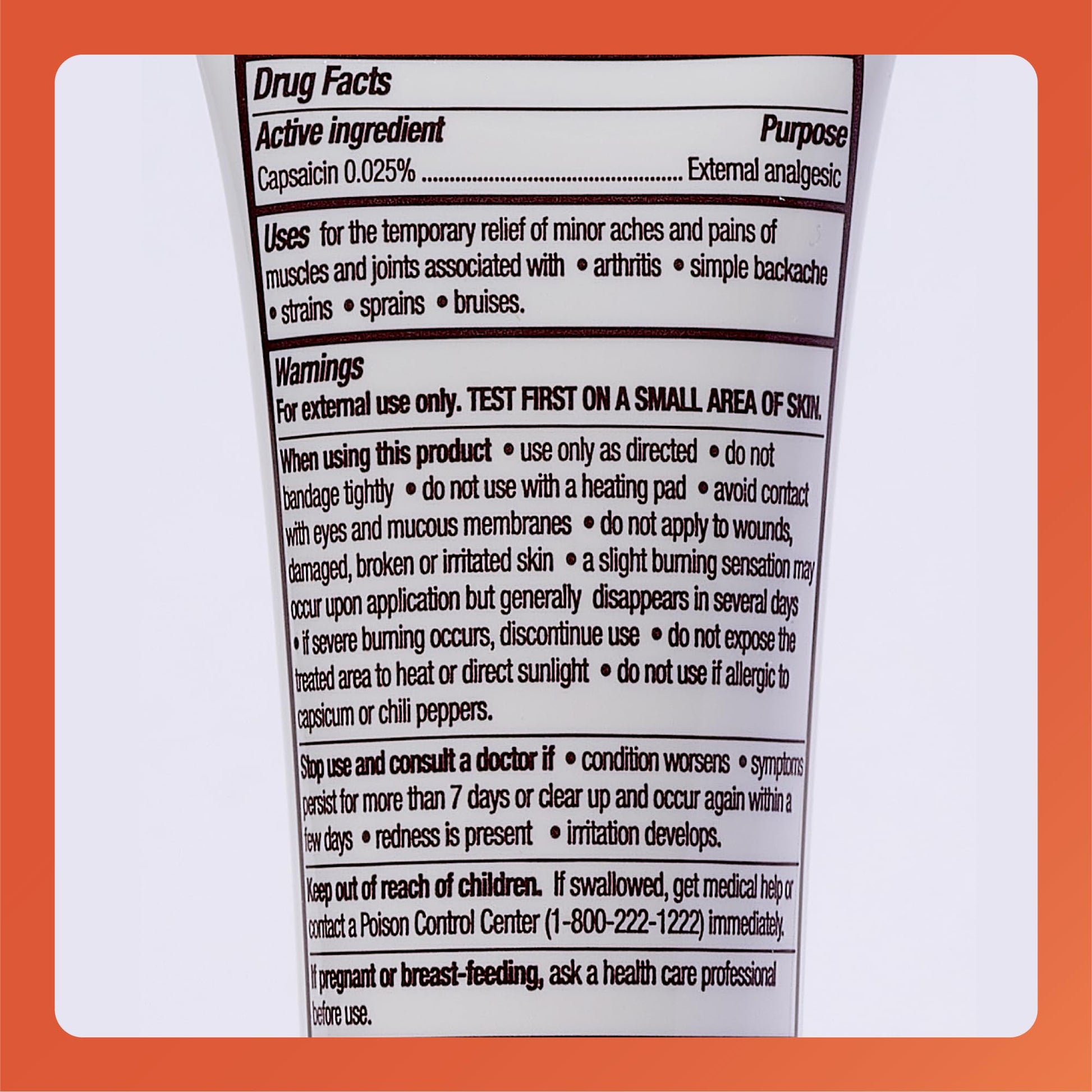 Rugby Capsaicin 0.025% Cream for Penetrating Pain Relief - 2.1 Oz (60g) (6 Pack) RUGBY LABORATORIESBuy Supplements Australia