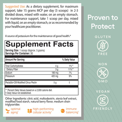 PectaSol Modified Citrus Pectin – 454g Powder – Total-Body Health Supplement to Support the Heart, Immune System, Inflammation Response & Healthy Aging + Maintain Healthy Galectin-3 Levels