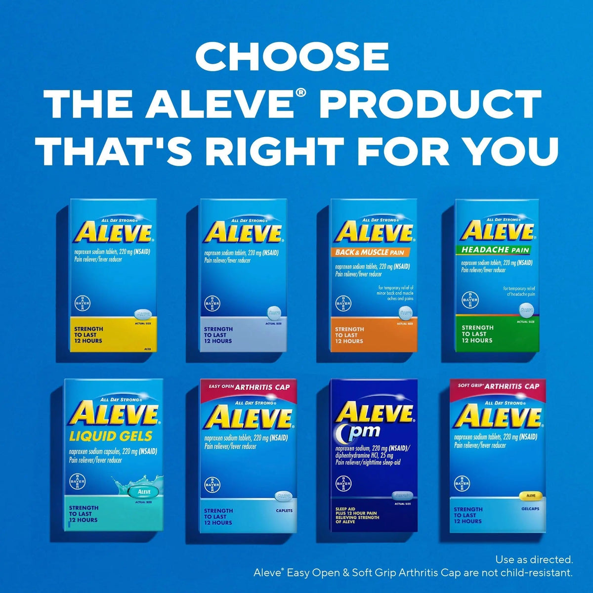 Aleve Back & Muscle Pain Relief Naproxen Sodium Tablets, Pain Reliever & Fever Reducer, Medicine for Body , 250 Count AleveBuy Supplements Australia