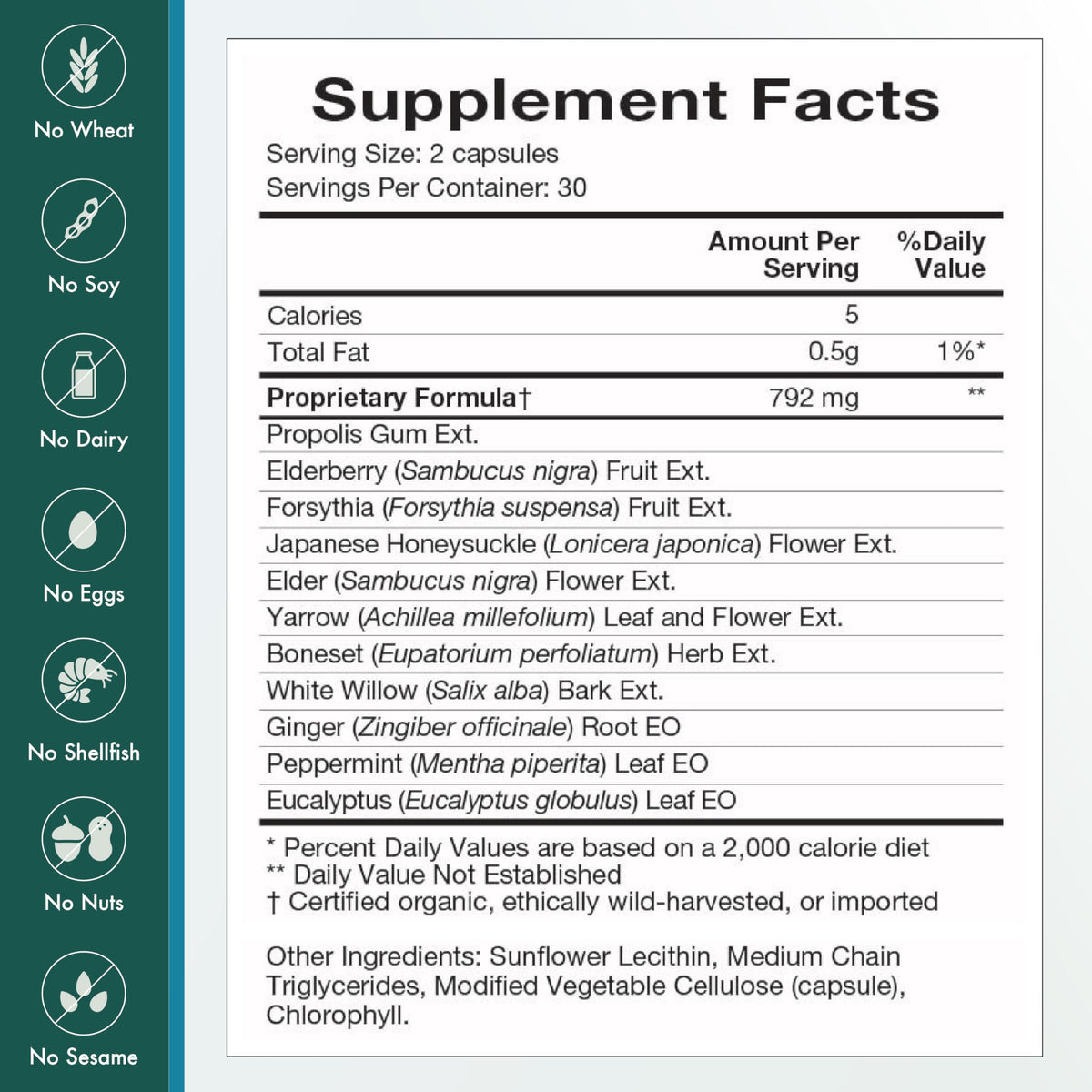 Natura Health Products Flew Away Supplement - Immune System Support & Seasonal Defense - Featuring Ginger, Elderberry, Propolis and Eucalyptus (60 Capsules) Natura Health ProductsBuy Supplements Australia