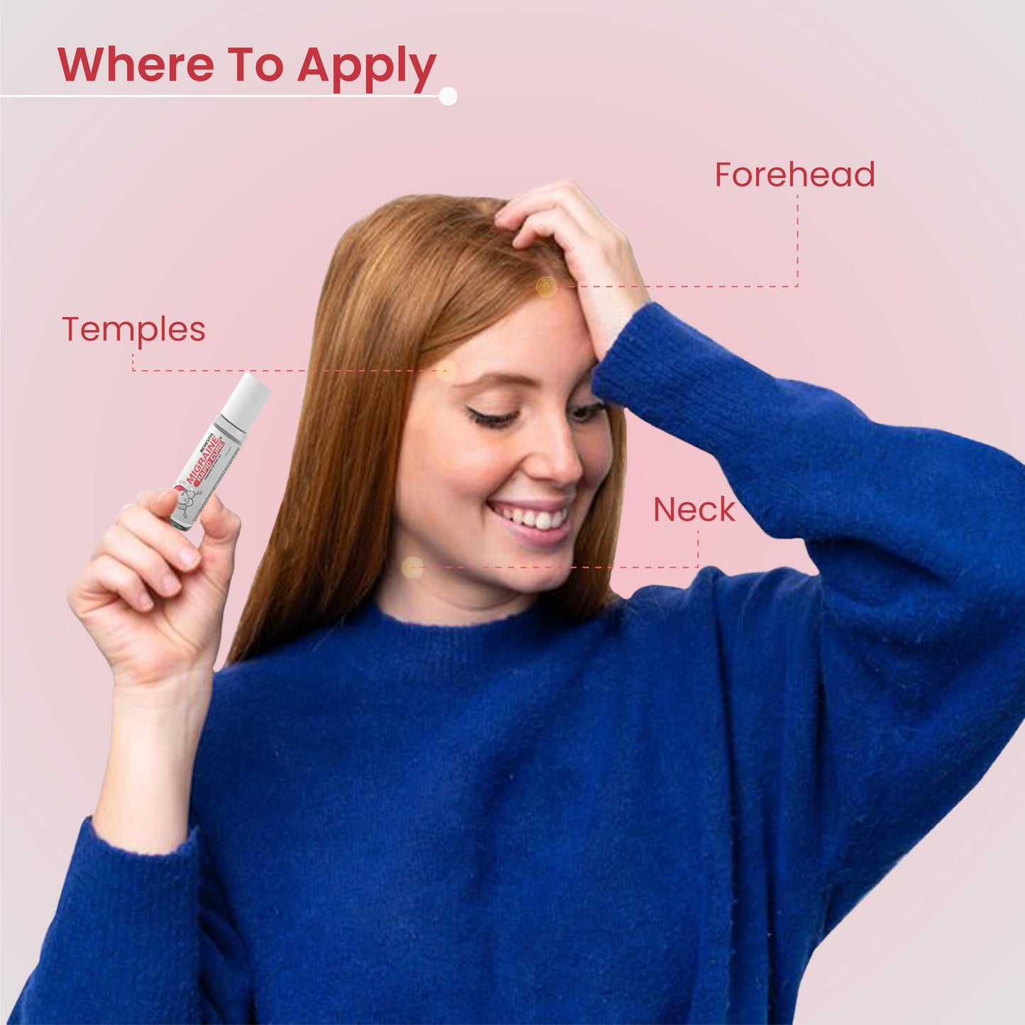 Benevita Migraine Relief Stick Roll-On – Organic, Natural, Cruelty-Free Headache Relief Roll-On – Peppermint, Spearmint, & Lavender Essential Oil Roller for Tension & Stress BenevitaBuy Supplements Australia