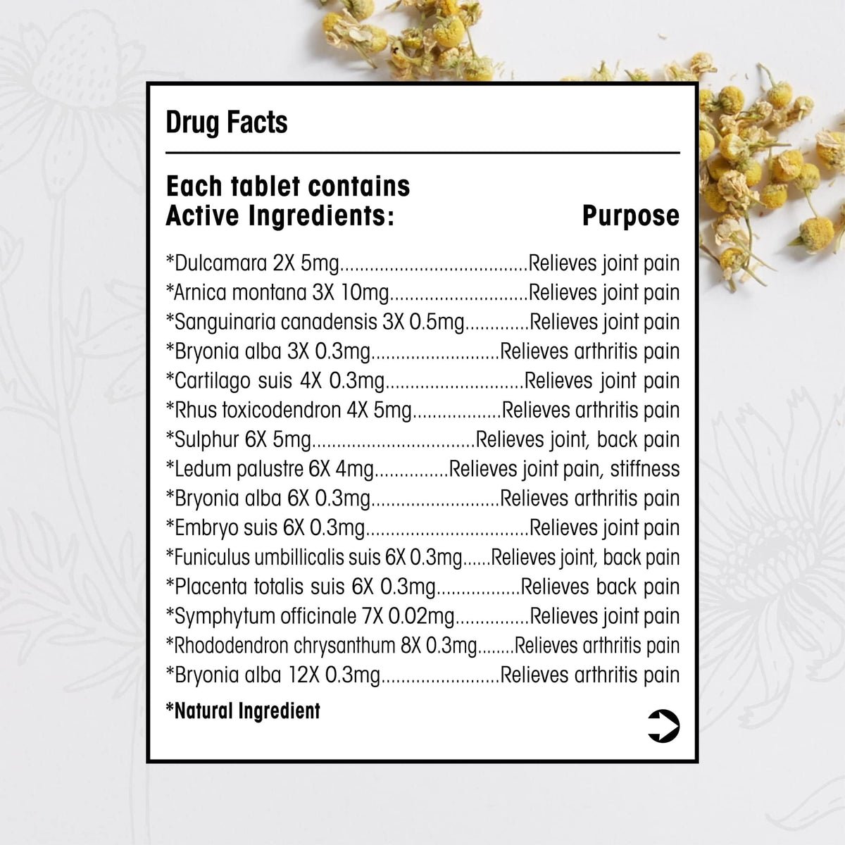 T-Relief Arthritis Arnica +12 Pain Relieving Natural Medicines Help Reduce Soreness Stiffness Aches & Pains in Joints Naturally - 100 Tablets (2 Pack) MediNaturaBuy Supplements Australia