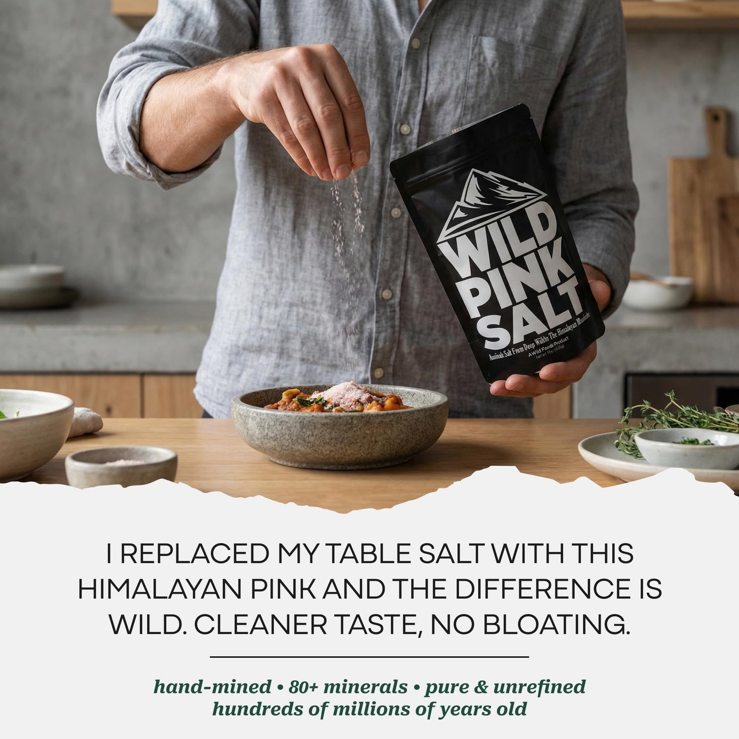 Wild Foods Pink Himalayan Salt, Fine Ground for Table and Cooking, 16 oz | 100% Real, Pure, Unrefined | Pink Himalayan Sea Salt with 80+ Minerals & Electrolytes, Small Batch, Ethically Sourced