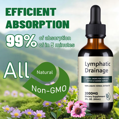 Wacipek Organic Lymphatic Drainage Drops, Lymphatic Drainage Supplement for Healthy Lymph Circulation, Reduce Bloating & Support Detox, Alcohol-Free Liquid Blend, 2 Fl Oz(60ml) Wacipek buy supplements Au