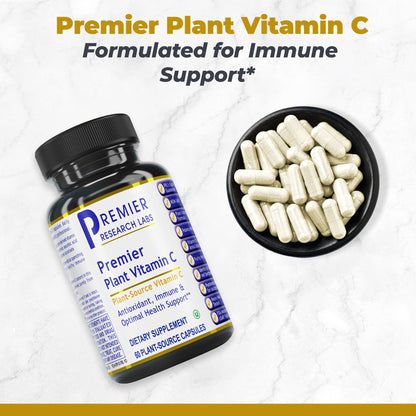 Premier Research Labs Vitamin C Supplement - Natural Vitamin C, Whole Food Vitamin C, Essential C Complex, Pure with Bioflavonoids & Organic Ingredients - 60 Vegetarian Capsules Premier Research LabsBuy Supplements Australia