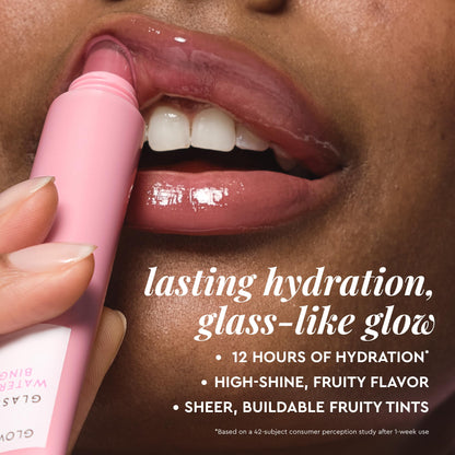 Glow Recipe Glass Balm Lip Treatment - 12Hr Hydrating Lip Balm & Moisturizer with Hyaluronic Acid to Smooth, Plump & Protect from Dryness, High Shine Finish - Clear Tint, Ice Bingsoo (15 ml) Glow RecipeBuy Supplements Australia