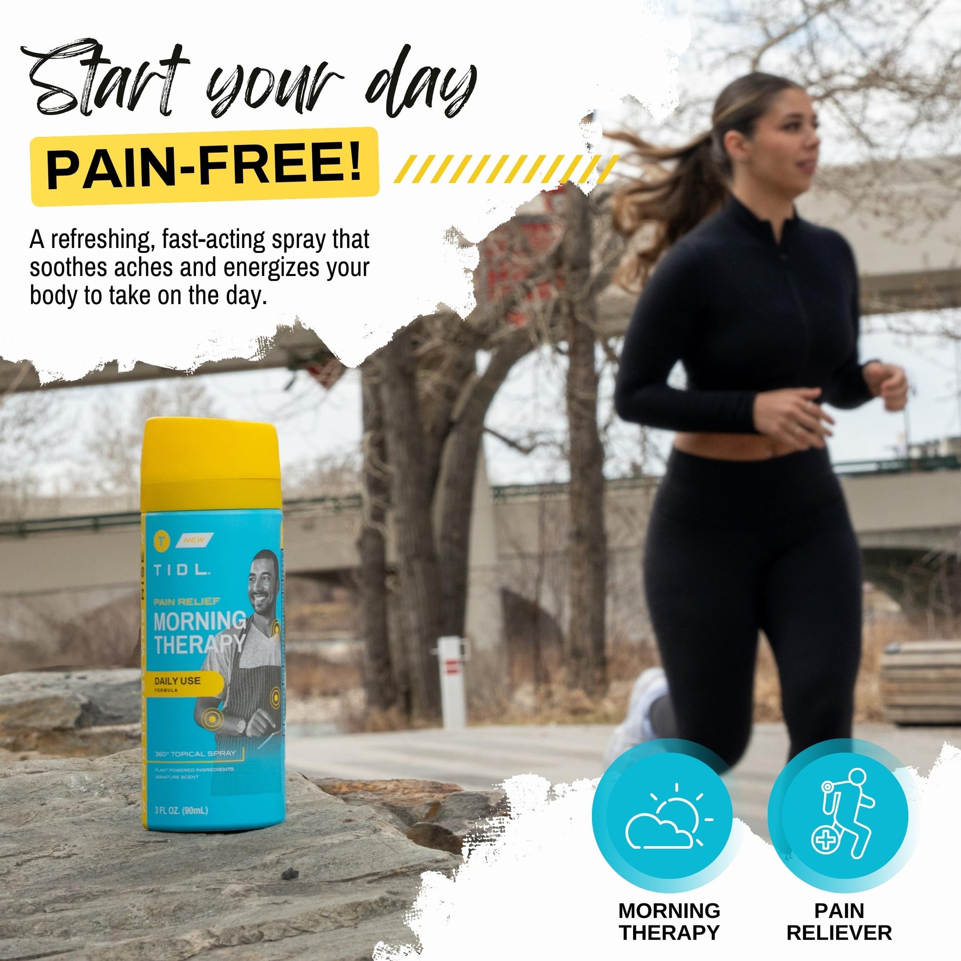 TIDL Pain Relief Spray Bundle – Morning, Cryotherapy & Evening Therapy – 3 x 3oz Sprays for Muscle, Joint, Neck, Back & Knee Pain Relief – Plant-Based Menthol Day & Night Care TIDLBuy Supplements Australia