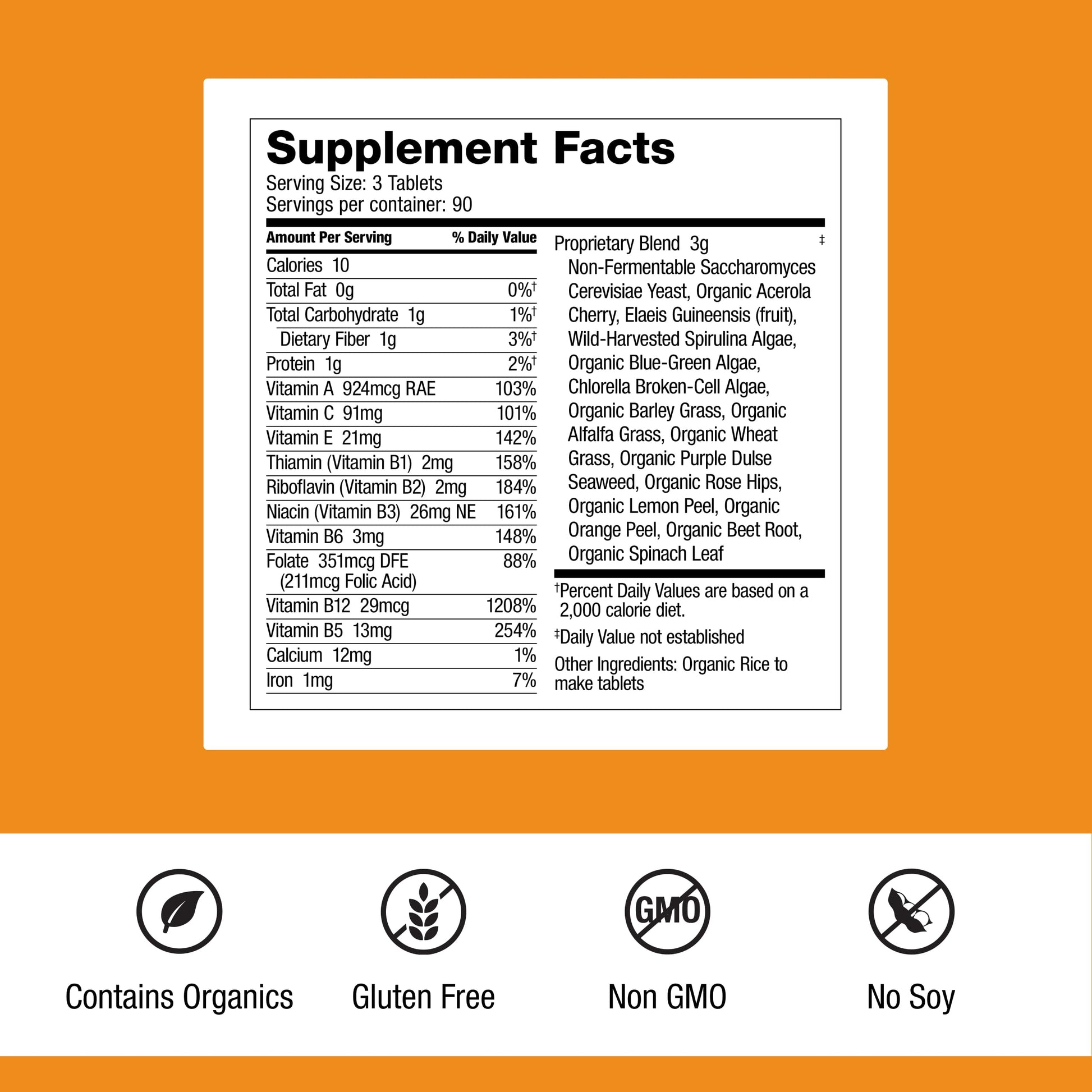 Dr. Schulze's SuperFood 100 - Everyday Superfood Supplement to Support Overall Wellness - Mutivitamin Support for Cellular Nutrition & Energy - Clean Ingredients - Gluten-Free & Dairy-Free - 270 Count Dr. Schulze'sBuy Supplements Australia