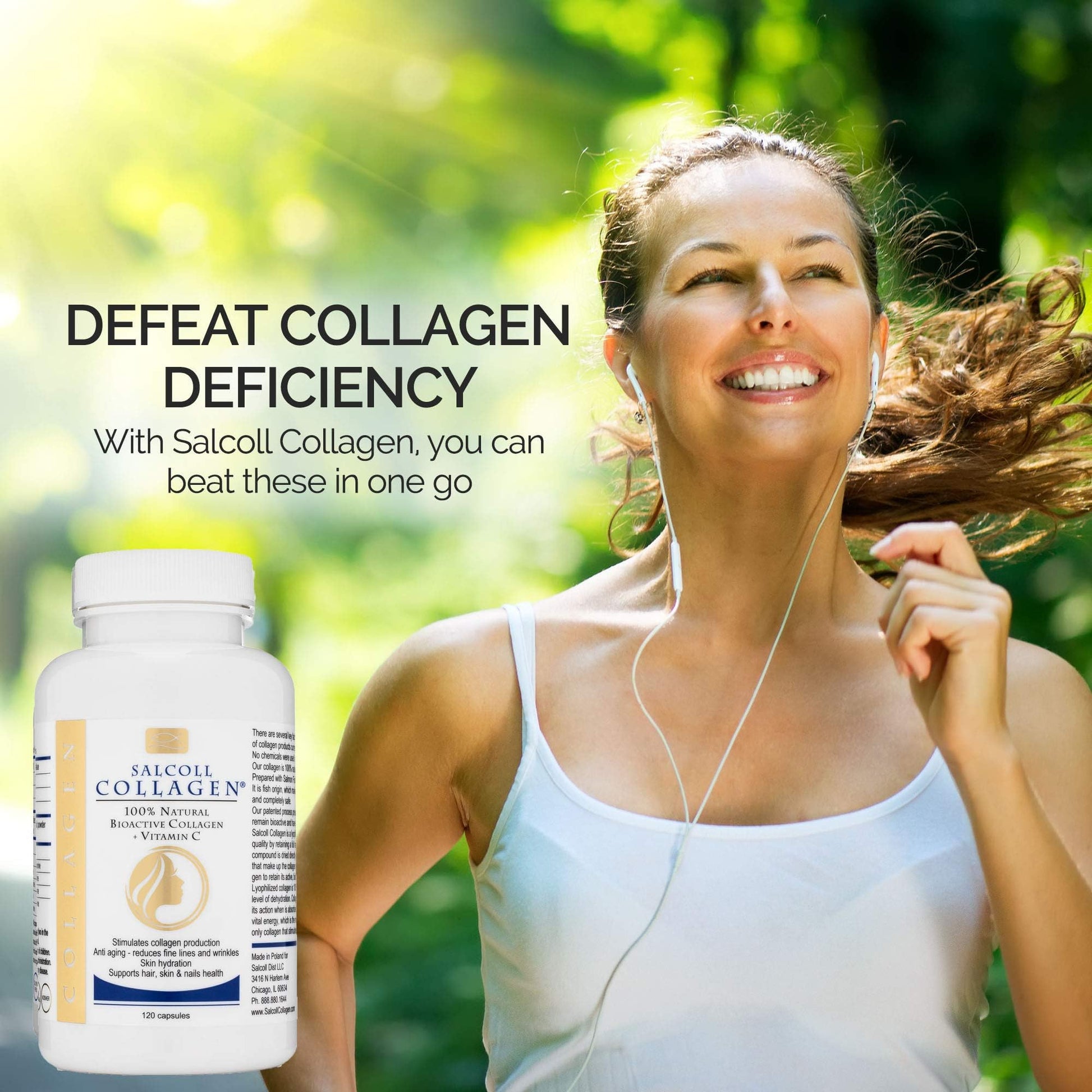 Salcoll Premium Marine Collagen Capsules, 120 Count, Fish Collagen Supplement for Joint Support, Skin, Hair & Nails Salcoll buy supplements Au