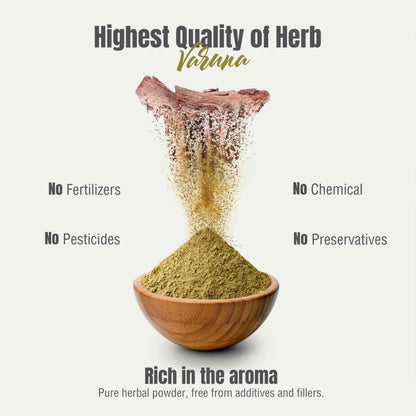 HerbsForever Varuna Powder – Crataeva Nurvala – Prostate Health – Support Prostatic, Kidneys, Gall Bladder and Urinary Tract Health – Non GMO, Organic, Vegan – 454 GMS