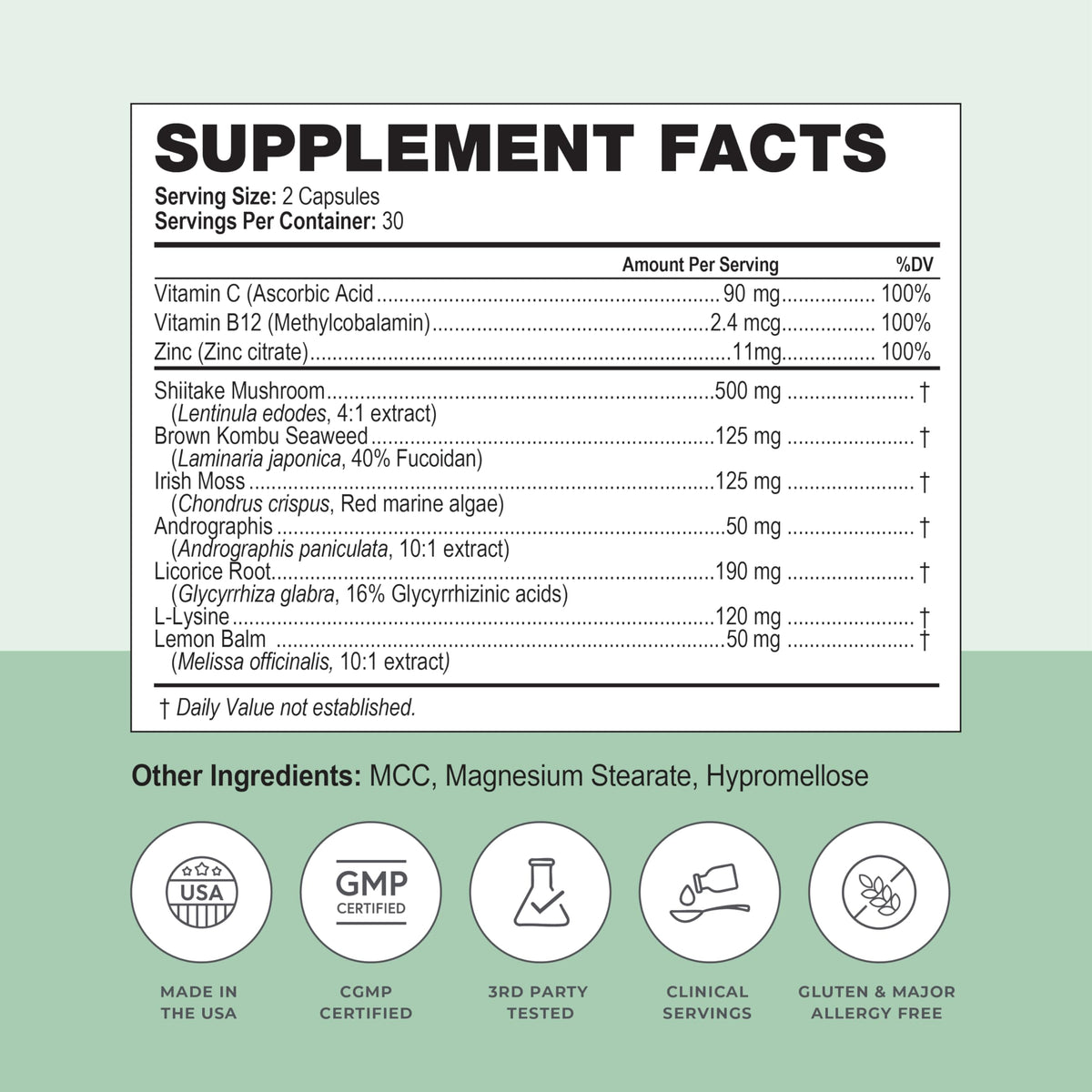 Simplix | Natural Supplement to Strengthen The Immune System | Respond to Outbreaks | Source of Highly Researched Mushroom & Seaweed Polysaccharides 60 Veggie Capsules (1 Pack) Papillex buy supplements Au