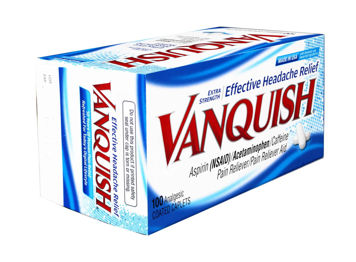 Vanquish Pain Reliever, 100 Count (Pack of 2)