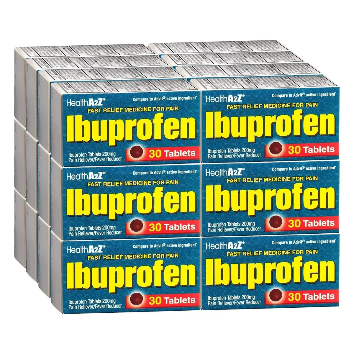 HealthA2Z® Ibuprofen Caplets 200mg | Pain Reliever & Fever Reducer | 24 Packs of 30 Tablets (720 Tablets Total) | Value Pack | NSAID HealthA2ZBuy Supplements Australia