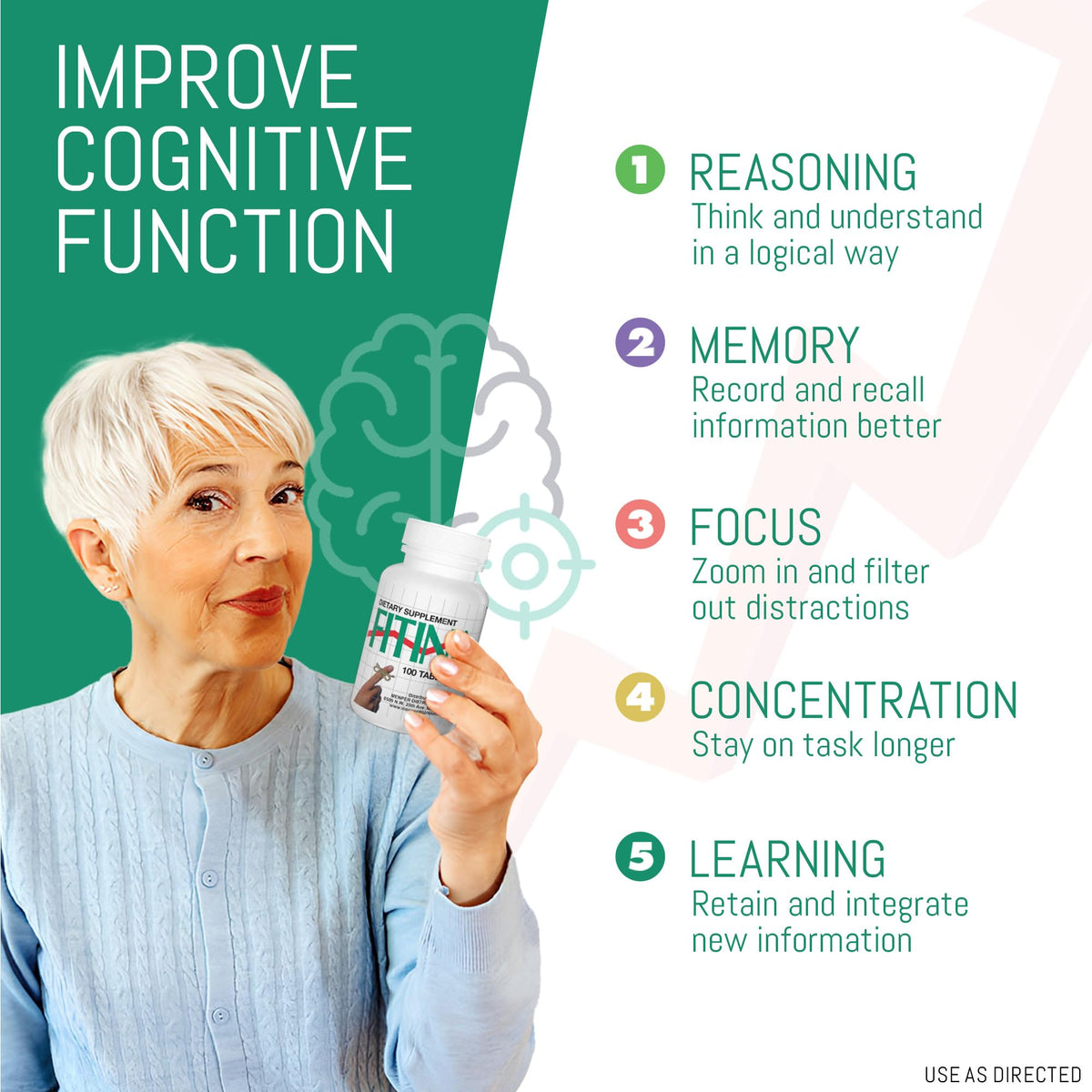 Fitina Brain Supplements for Memory and Focus with Vitamin B6 & Thiamine — High-Dose B Vitamins Nervous System and Cognitive Health Support, Daily Supplement Formula for Adults, 60 Tablets (3-Pack) Fitina buy supplements Au
