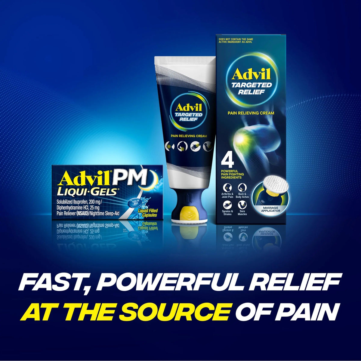 Advil PM Liqui-Gels Pain Reliever and Nighttime Sleep Aid, Pain Medicine with Ibuprofen for Pain Relief and Diphenhydramine HCL for a Sleep Aid - 40 Liquid Filled Capsules - Back to College AdvilBuy Supplements Australia