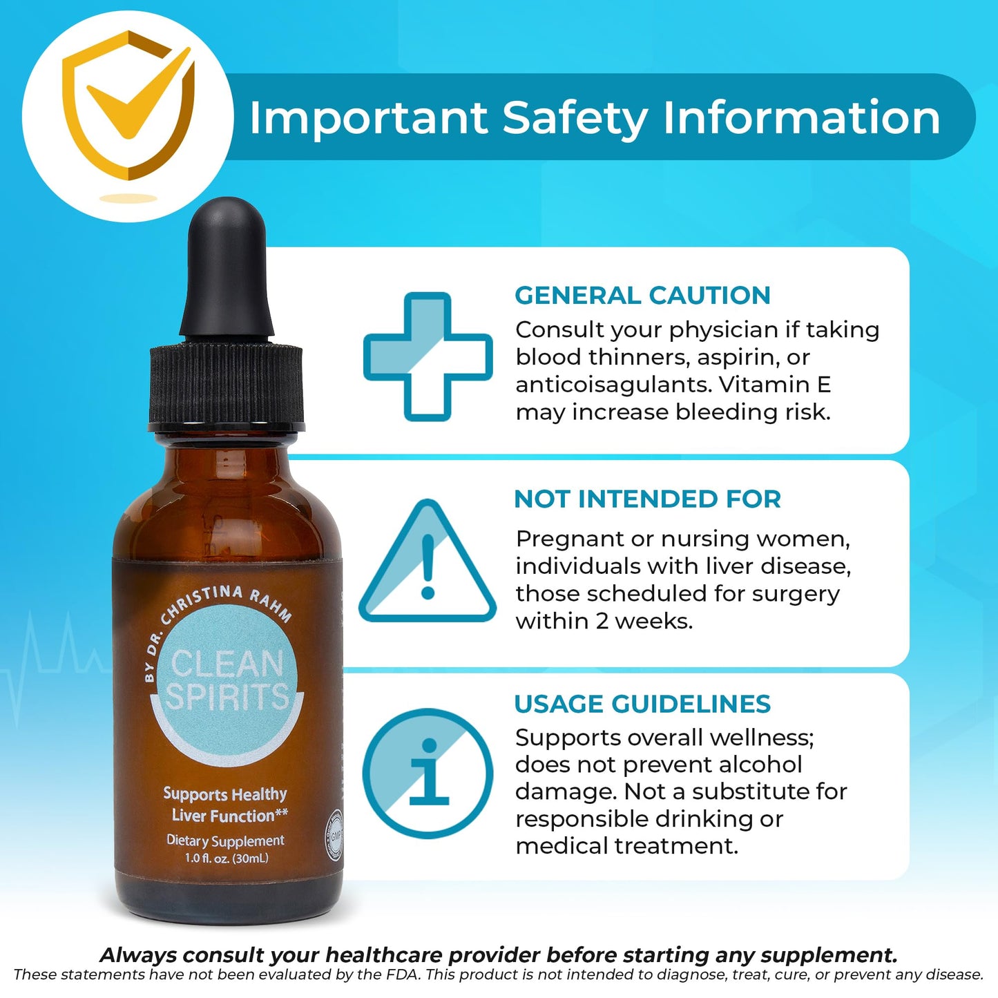 Clean Spirits Liver Cleanse Detox & Daily Support Drops by Dr. Christina Rahm | with NAC, Vitamin C & Zinc for Glutathione Production & Antioxidant Support | Patented Liquid Formula | Vegan, 1 Fl Oz CLEAN SPIRITS BY DR. CHRISTINA RAHM buy supplements Au