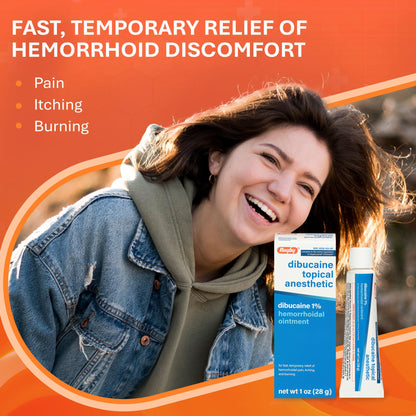 Rugby Dibucaine Topical Anesthetic 1% Hemorrhoid Ointment - Pain Relief Cream for Itching and Burning, Hemorrhoid Treatment, Anti Itch Cream 1 Oz (3 Pack) RUGBY LABORATORIESBuy Supplements Australia