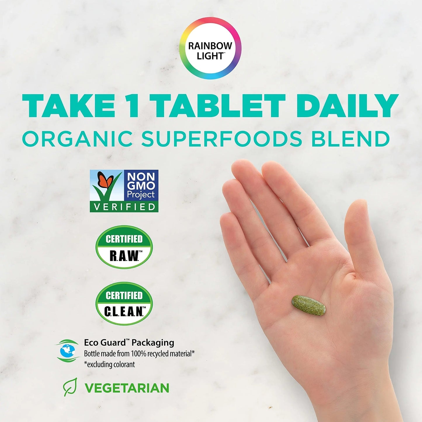 Rainbow Light Adult Multivitamin, Vitamins C & Zinc, B Complex & Choline, Calcium & Vitamin D Supports Bone Health Rainbow Light