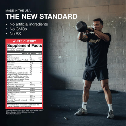 RAW Thuper Thavage Pre Workout Powder - High-Stim Preworkout with Creatine, Beta Alanine, L-Citrulline & Caffeine - Chris Bumstead Gym & Fitness Supplement for Men & Women - Watermelon Grape