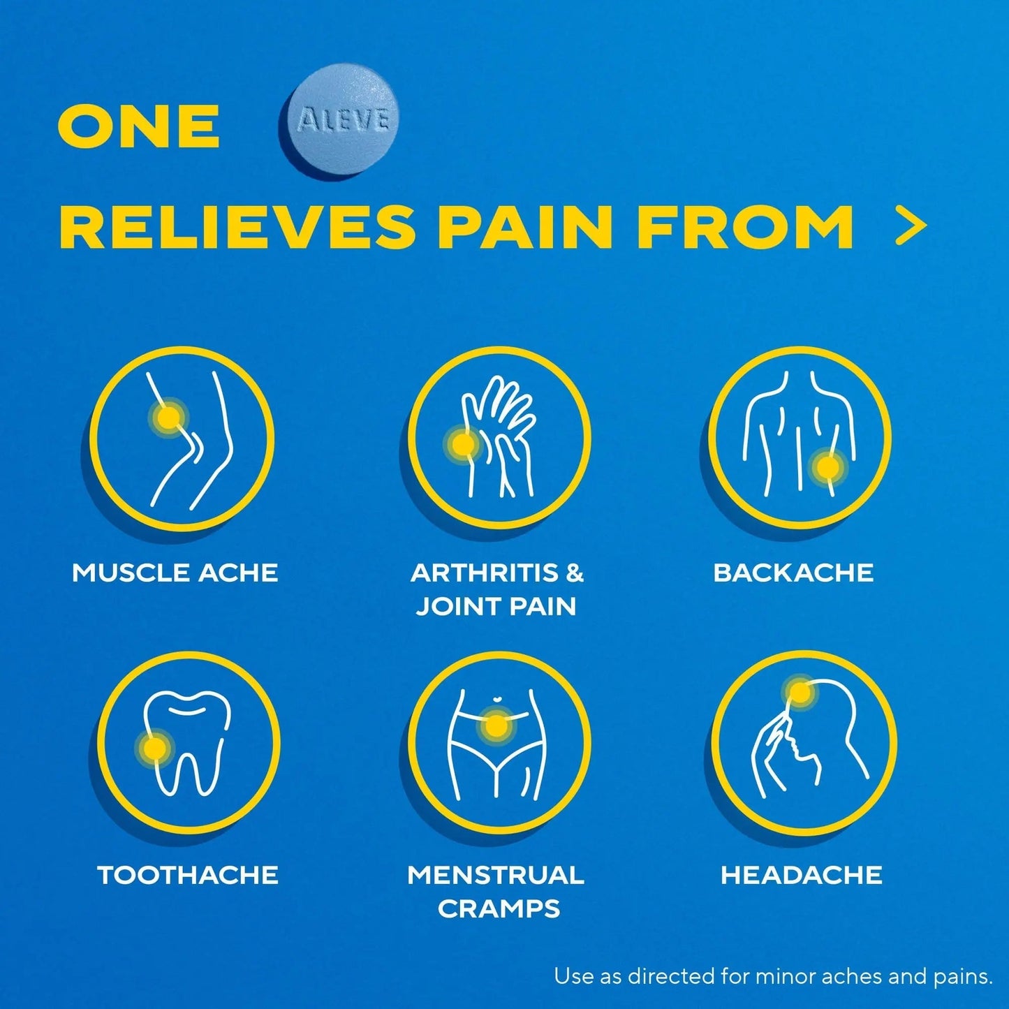 Aleve Back & Muscle Pain Relief Naproxen Sodium Tablets, Pain Reliever & Fever Reducer, Medicine for Body , 250 Count AleveBuy Supplements Australia