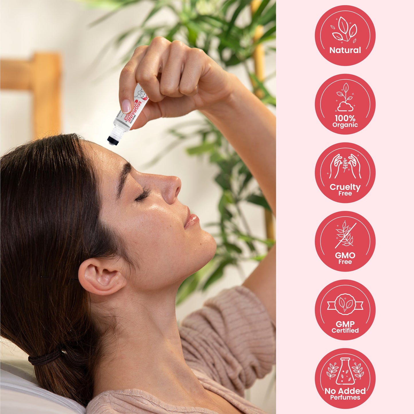 Benevita Migraine Relief Stick Roll-On – Organic, Natural, Cruelty-Free Headache Relief Roll-On – Peppermint, Spearmint, & Lavender Essential Oil Roller for Tension & Stress BenevitaBuy Supplements Australia