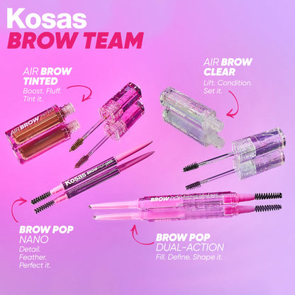 Kosas Brow Pop Nano Eyebrow Pencil – Ultra-Fine 1mm Micro Brow Pencil with Spoolie, Medium Brown KosasBuy Supplements Australia