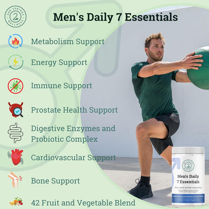 Men's Health Vitality Bundle: Brain Support Complex, Men's Daily 7 Essentials, and Vitamin D3 + K2