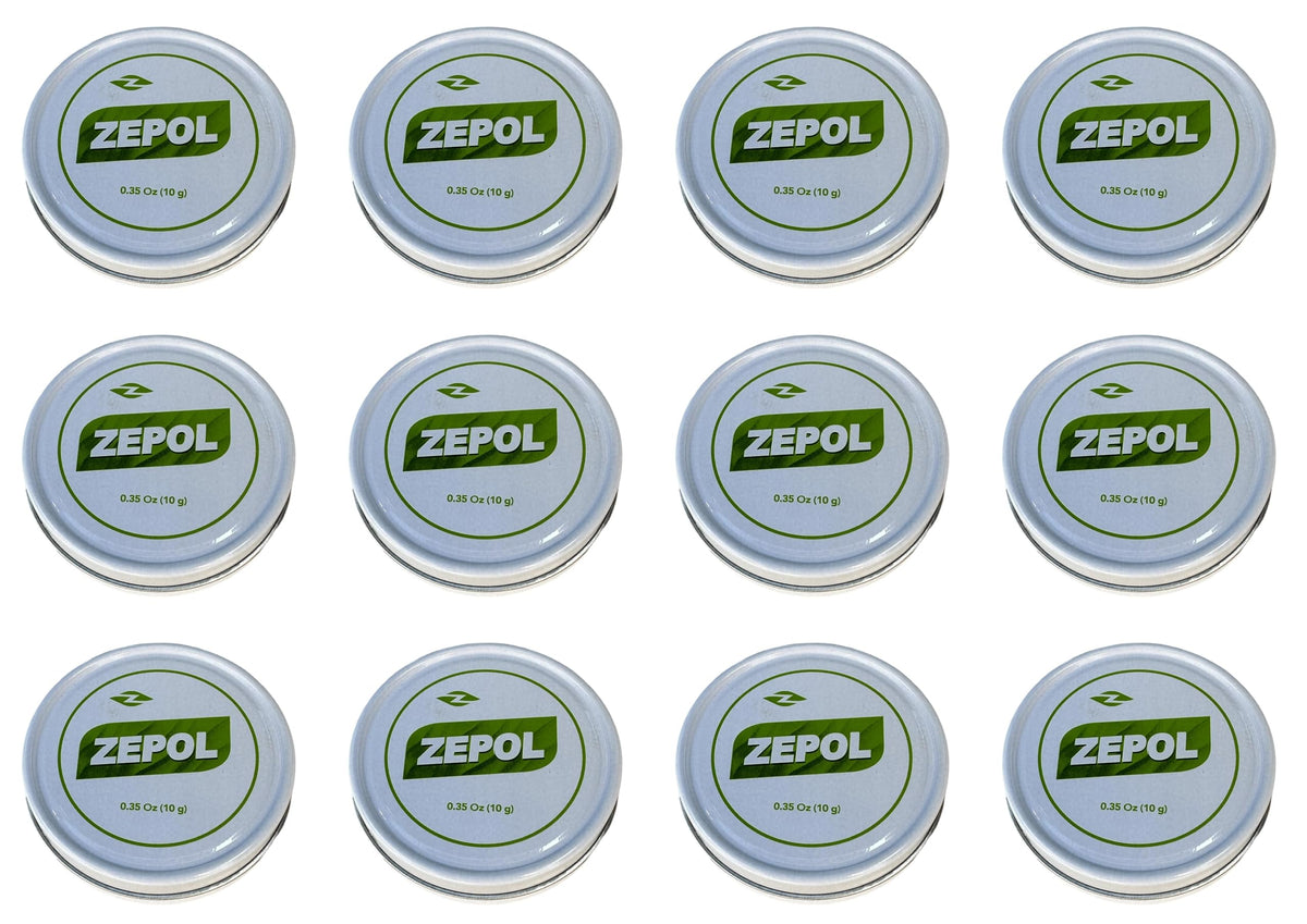 Zepol Original - Long-Lasting Topical Analgesic Ointment for Muscles, Joints, Backache, Sprains, and Strains - Pack of 12 Cans, 0.35 oz Each ZepolBuy Supplements Australia