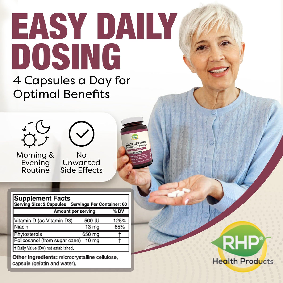 Advanced Cholesterol Health Complex with Plant Sterols. Cholesterol & Lipid Support Supplement for Healthy Heart & Cholesterol Levels for Men & Women. 120 Capsules RHP buy supplements Au