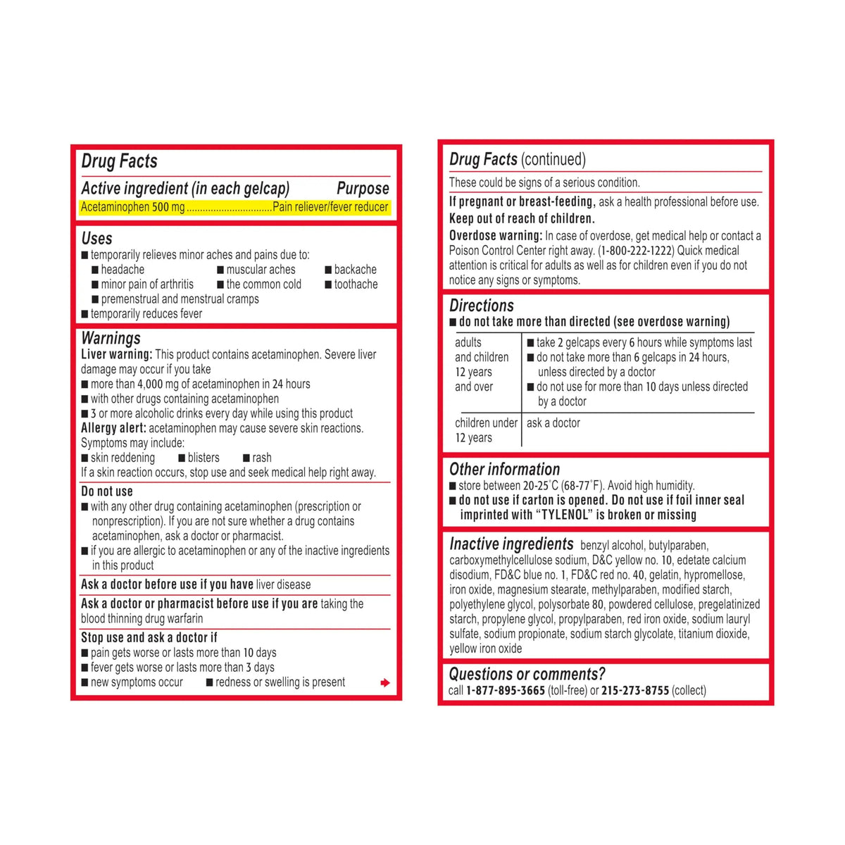 Tylenol Extra Strength Acetaminophen Rapid Release Gels, Fast, Strong Pain Relief, Fever Reducer, 500 mg Gelcaps with Laser‑Drilled Holes for Fast Release, OTC Medicine, 100 Count TylenolBuy Supplements Australia