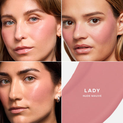 Saie Dew Liquid Blush for Cheeks - Hydrating Cream Blush Stick with a Blendable + Buildable Formula - Skincare Infused Dewy Cheek Tint for a Natural Flush - Glowy Makeup Essential - Lady (.40 oz) SaieBuy Supplements Australia