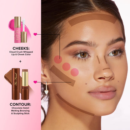 Too Faced Chocolate Soleil Melting Bronzing & Sculpting Stick | Multi-Use, Contour + Cream Bronzer Stick | Lightweight, Satin-Finish with Buildable Coverage, 0.28 Ounce, 0.28 Ounce, Chocolate Souffle Too FacedBuy Supplements Australia