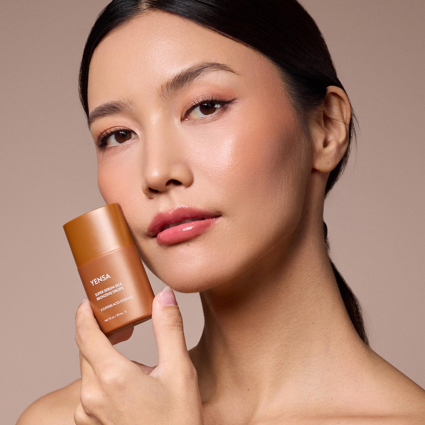 YENSA Super Serum Silk Bronzing Drops for Face - Liquid Bronzer Drops Enriched with Bakuchiol, Ferulic Acid & Super Oils - Hydrates & Nourishes with a Subtle Shimmer Finish - Universal Shade (1 Fl oz) YENSABuy Supplements Australia