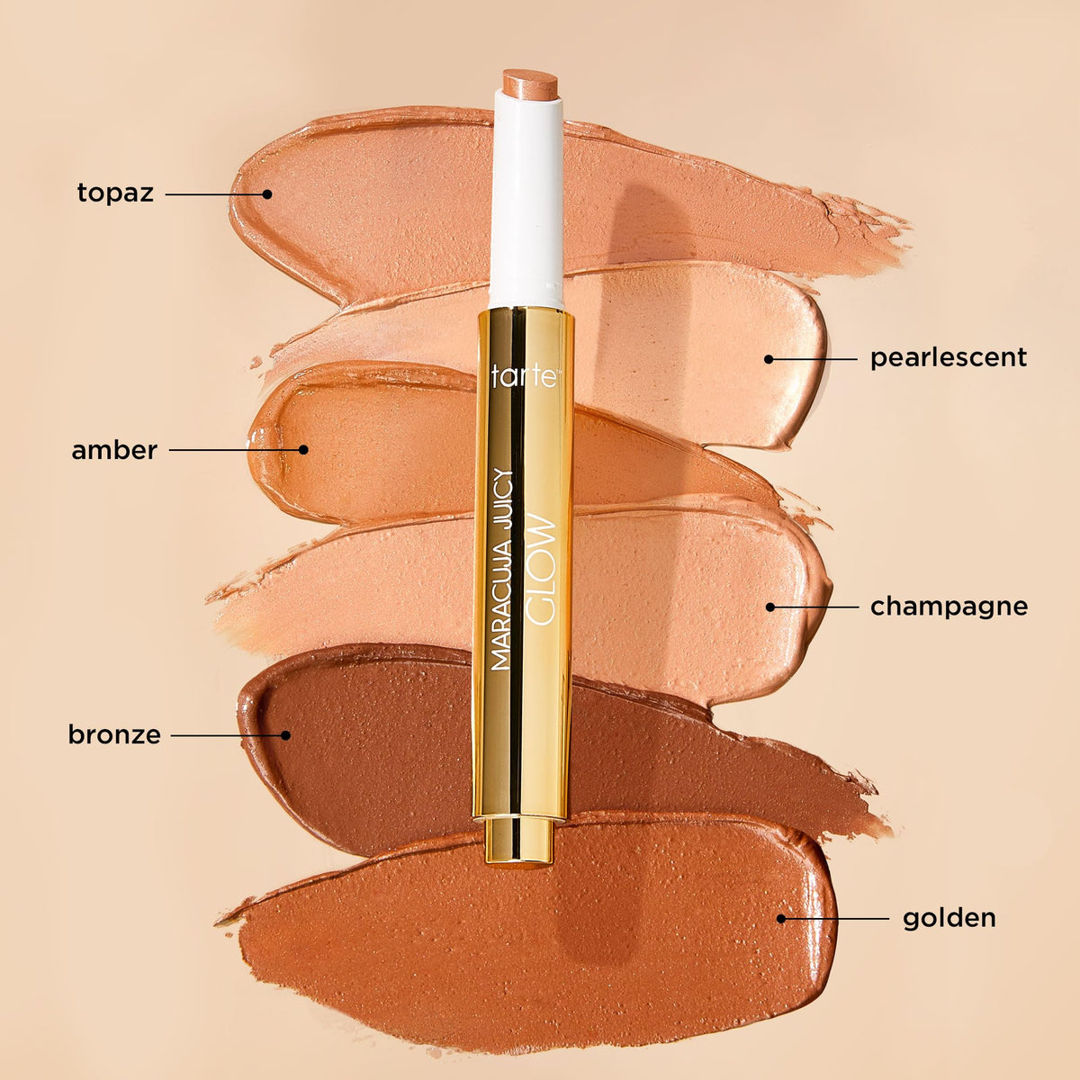 tarte maracuja juicy glow highlight – Highlighter with Vitamin E to Hydrate, Blur appearance for a Smooth Buildable & Luminous Radiant Finish, Vegan & Cruelty-Free, full size, champagne glow tarteBuy Supplements Australia