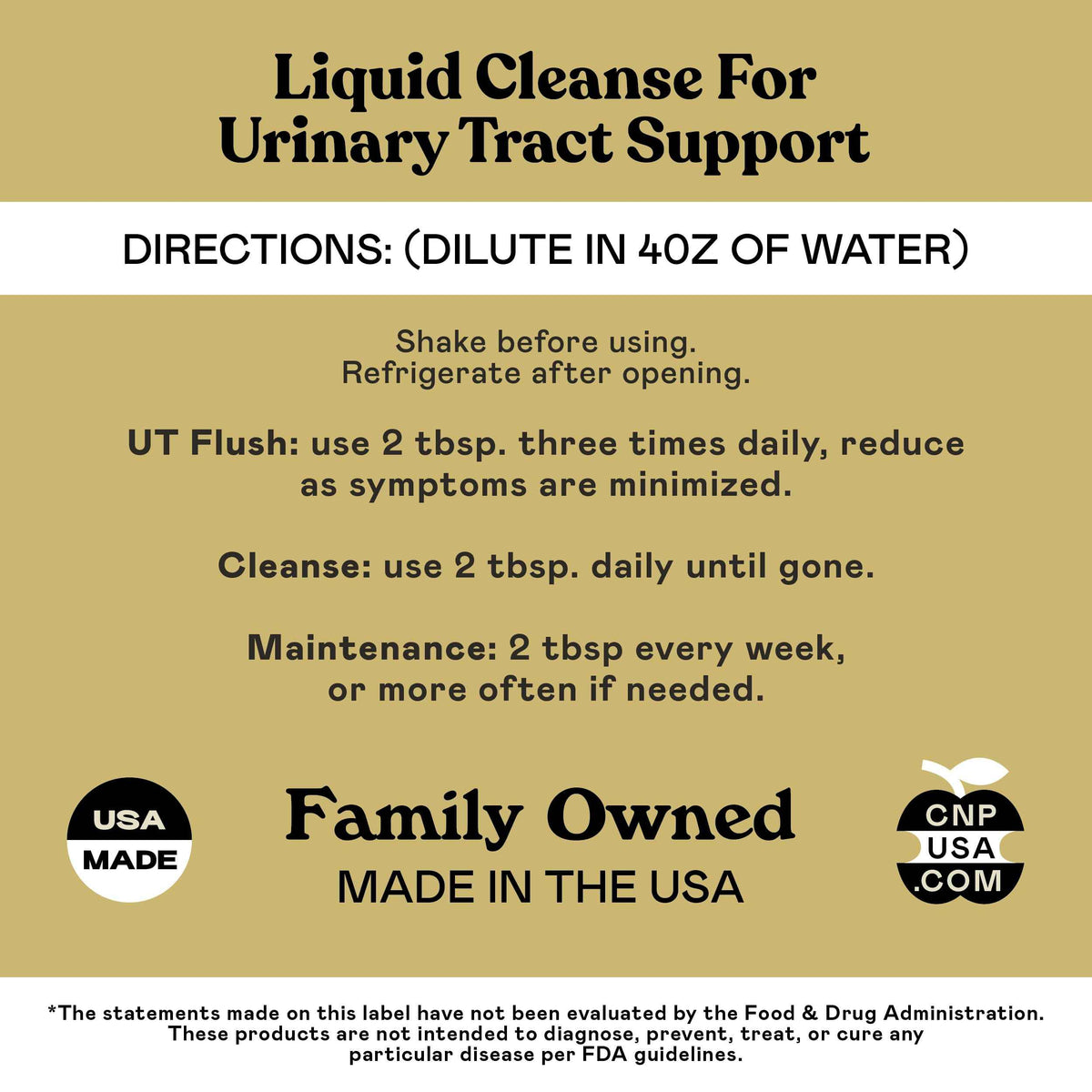 Complete Natural Urinary Tract Complete 8oz - Liquid Supplement for Urinary Tract Health with Organic Cranberry, D-Mannose, Beet Root, Fennel Seed, and Turmeric