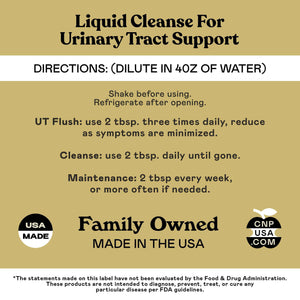 Complete Natural Urinary Tract Complete 8oz - Liquid Supplement for Urinary Tract Health with Organic Cranberry, D-Mannose, Beet Root, Fennel Seed, and Turmeric
