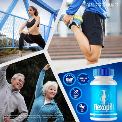 Flexopril Ultra Joint Support Capsules, Official Flexopril Supplement Pills, All-Natural Formula to Fortify Bones and Bolster Flexibility - Maximum Strength, FlexoprilUltra Pills Reviews (2 Pack) IDEAL PERFORMANCEBuy Supplements Australia
